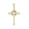Real 18K Gold Plated Brass Micro Pave Cubic Zirconia Pendants KK-A209-08G-01-1
