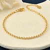 Rack Plating Brass Round Beaded Bracelets for Women BJEW-G735-01G-1