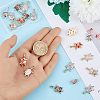 SUPERFINDINGS 24Pcs 6 Colors Alloy Enamel Pendants FIND-FH0005-69-3