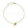 Ion Plating(IP) Initial Letter 304 Stainless Steel Pendant Necklace NJEW-R265-05G-F-2