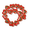 Handmade Heart Lampwork Beads Strands LAMP-P069-04B-02-1