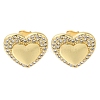 Brass Pave Clear Cubic Zirconia Stud Earrings EJEW-M088-04G-1