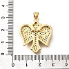 Brass Micro Pave Cubic Zirconia Pendants KK-B128-09G-3