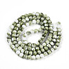 Baking Paint Glass Beads Strands DGLA-N003-8mm-C06-3