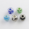 Rondelle Lampwork Large Hole European Beads LPDL-R003-06-1