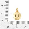 Brass Micro Pave Clear Cubic Zirconia Charms CU-CBA56CE-12G-O-3