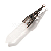 Natural Quartz Crystal Pointed Big Pendants G-P560-02R-01-2