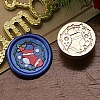 Christmas Series Wax Seal Brass Stamp Head AJEW-M037-01G-11-1