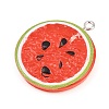 Opaque Resin Imitation Fruit Pendants RE-CBA3138-01A-P-2