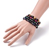 Round Stone Beads Stretch Bracelets Set BJEW-JB07259-5