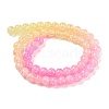 Spray Painted Crackle Glass Beads Strands DGLA-C002-8mm-01-1