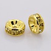 Brass Rhinestone Spacer Beads RB-A014-Z8mm-13G-2