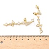 Brass Pave Clear Cubic Zirconia Connector Charms KK-Z139-12G-02-3