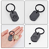 Rectangle with Paw Print 304 Stainless Steel Pet Memorial Urn Ashes Keychains STAS-WH0029-80EB-3
