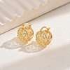 Fashionable Casual Geometric Hollow Flower Hoop Earrings for Women UN6101-1