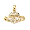 Brass Micro Pave Cubic Zirconia Pendants KK-F917-05B-G-1