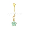 3Pcs 3 Colors Flower Alloy Enamel Pendant Decorations HJEW-JM02135-4