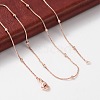 Brass Satellite Chains Necklaces for Women NJEW-D302-33RG-2