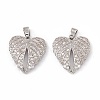 Brass Micro Pave Cubic Zirconia Pendants X-KK-E068-VC039-2