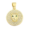 Brass Micro Pave Cubic Zirconia Pendants KK-K354-11C-G-1