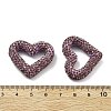 Heart Shape Polymer Clay Rhinestone Beads CLAY-NH0001-09A-05-4