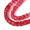 Crackle Transparent Glass Beads Strands GLAA-N062-4mm-13-4