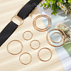 WADORN 15Pcs 5 Style Zinc Alloy Round Rings KK-WR0001-10-4