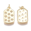 Brass Micro Pave Cubic Zirconia Pendants ZIRC-G168-31G-2