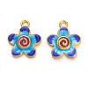 Alloy Enamel Pendants ENAM-E330-01D-G-1