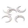 201 Stainless Steel 2-Loop Link Charms STAS-N090-LA039-P-2