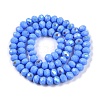 Electroplate Opaque Solid Color Glass Beads Strands EGLA-A044-P6mm-L17-2