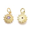 Brass Micro Pave Cubic Zirconia Pendants KK-P187-16E-G-2