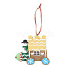 Christmas Car Handmade Polymer Clay Pendant Decorations HJEW-P017-03F-1