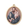 304 Stainless Steel Printed Religion Pendants STAS-G387-03G-01-1