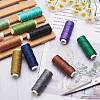 12Rolls 12 Colors Waxed Polyester Cord YC-SZ0001-03B-3