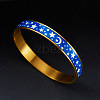 Luminous Golden Stainless Steel Bangles for Women PW-WG1F09E-05-1