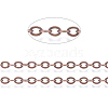 Brass Flat Oval Cable Chains CHC025Y-01-R-1