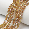 Electroplate Glass Beads Strands EGLA-A034-T4mm-J13-1