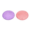 Spray Painted Natural Capiz Shell Disc Links Connector Charms SSHEL-T017-32M-2