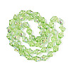 Electroplate Transparent Glass Beads Strands EGLA-N020-03C-2