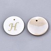 Natural Freshwater Shell Pendants SHEL-N027-04H-1