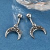 Crescent Moon 316 Surgical Stainless Steel Belly Button Rings/Earrings EJEW-G416-17AS-3