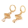 Rack Plating Golden Brass Dangle Leverback Earrings EJEW-B037-25G-2