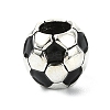 Soccer Season Alloy Enamel European Beads FIND-G113-07AS-03-1