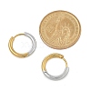 201 Stainless Steel Two Tone Hoop Earrings EJEW-Q002-01G-03-5