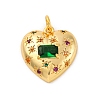 Brass Micro Pave Cubic Zirconia Pendants KK-U033-18G-02-1