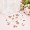 SUNNYCLUE 12Pcs 6 Style Valentine's Day Brass Micro Pave Cubic Zirconia Pendants KK-SC0003-16-6