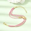 Polyester Multi-Strand Bracelets FB-CBA983F-02G-03-2