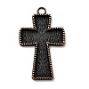 Tibetan Style Pendant Cabochon Enamel Settings TIBEP-4479-R-LF-1