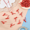 70Pcs Opaque Acrylic Imitation Coral Beads SACR-SC0001-64-4